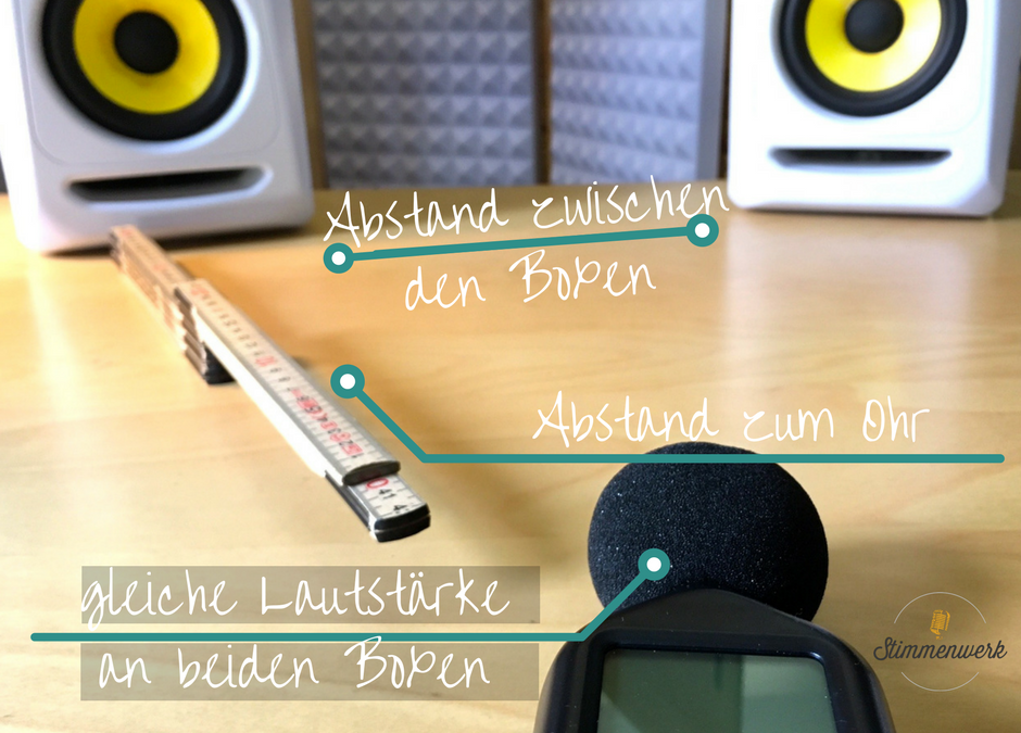 Studiomonitore für deinen idealen Stereo-Mix positionieren
